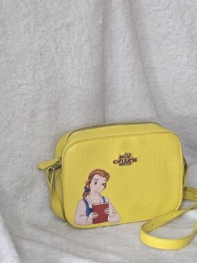 Coach Yellow Leather Crossbody with Belle Motif